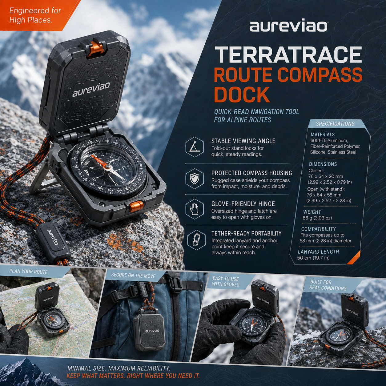 Aureviao™ TerraTrace Route Compass Dock